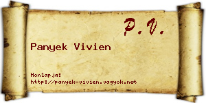 Panyek Vivien névjegykártya